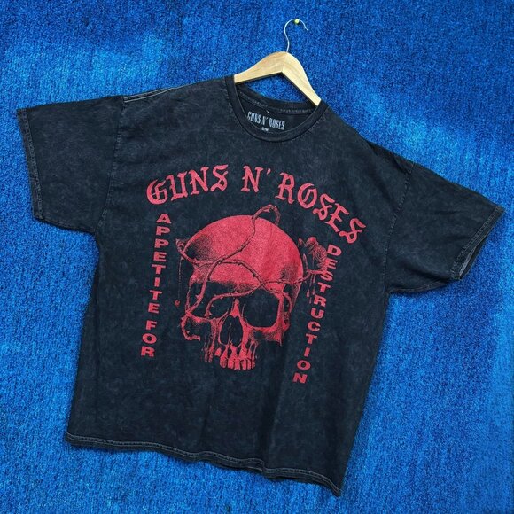 Guns N’ Roses Appetite For Destruction Oversized Mineral Wash Rock T-Shirt Size - Picture 3 of 4